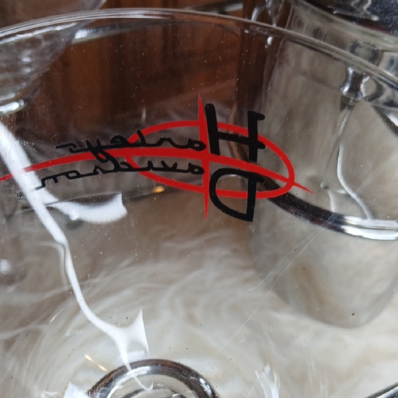 Harley-Davidson Silver and Black Cocktail Set